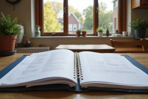 Rent roll printout and lease agreements in a folder