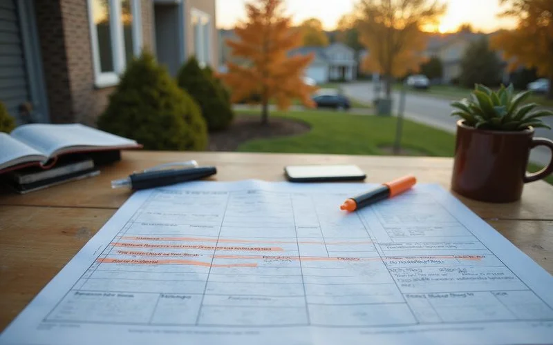 Annotated property record highlighting owner, tax, and assessment fields