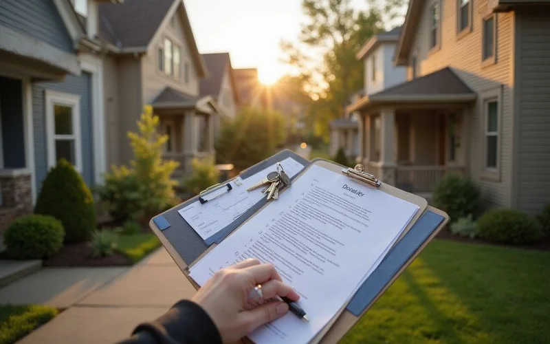 Checklist graphic: TISH, disclosure, permits, and title