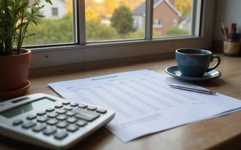 Monthly holding cost worksheet with illustrative numbers