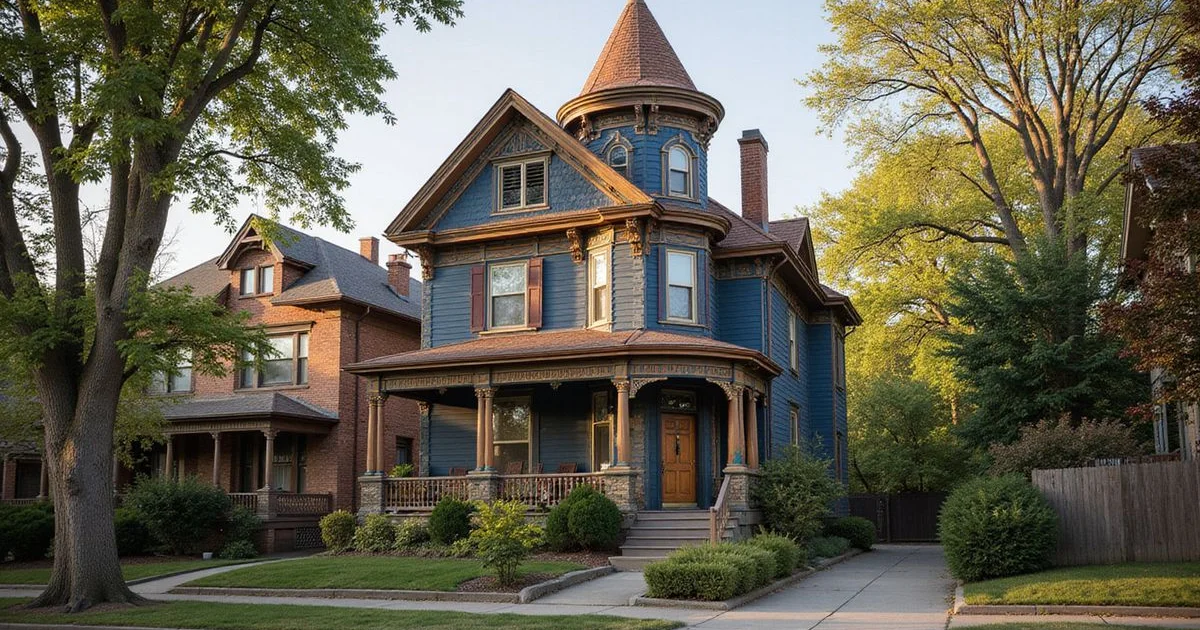 Victorian home with detailed trim in a Lowry Hill area neighborhood